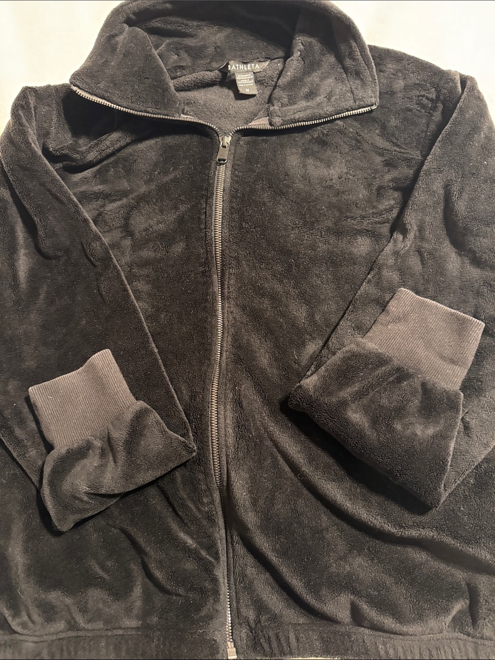 Athleta Black Plush Full-Zip Hoodie